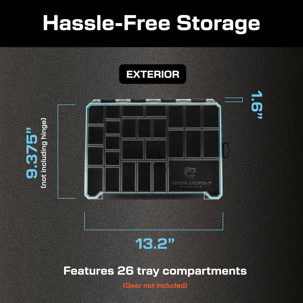 Waterproof gasket visible on the BallistiX tackle tray