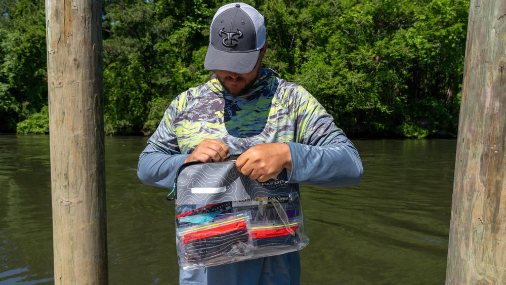 Evolution Fishing Bass Sack gusseted bottom maximizes internal storage space for gear