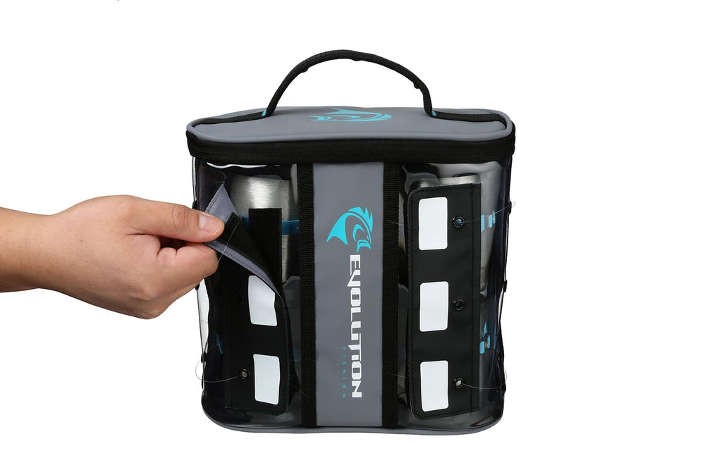 Evolution Fishing Linemaster Bulk Spool Bag compact storage for four spools