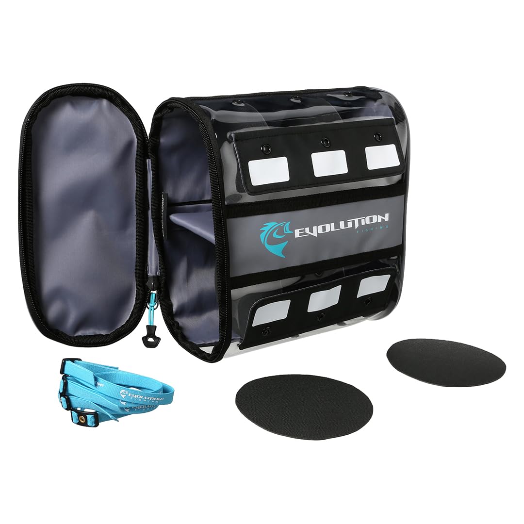 Evolution Fishing Linemaster Bulk Spool Bag front view showing compact four-spool storage