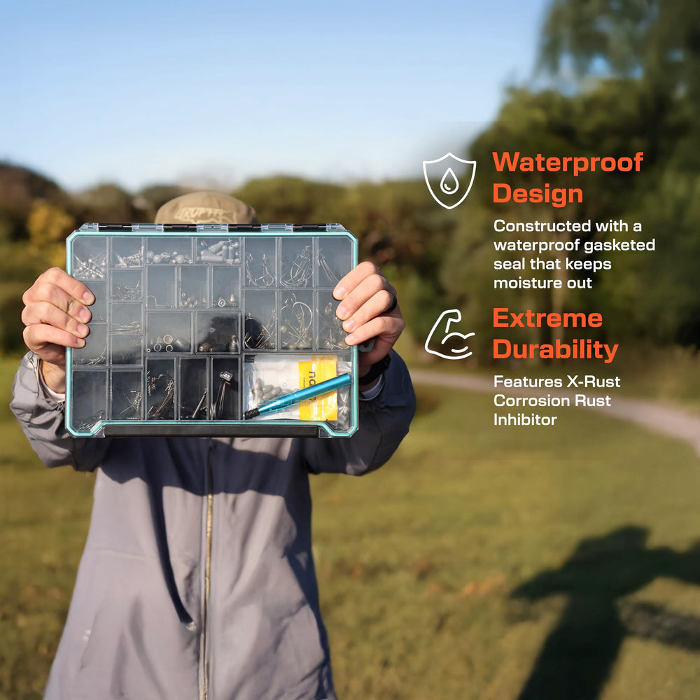 Evolution Outdoor BallistiX Terminal Tray X-Rust corrosion inhibitor extends gear longevity in saltwater.