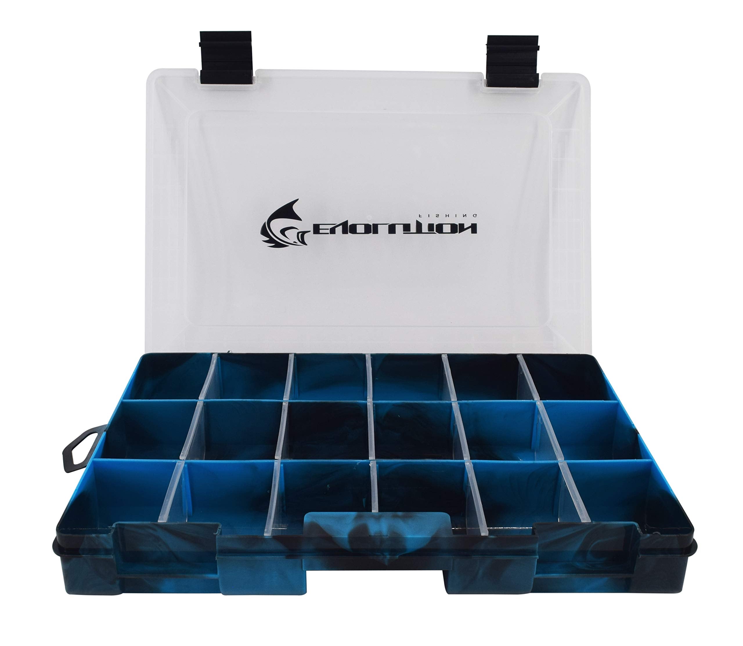 Evolution Outdoor blue Drift tackle box with clear lid for quick checks