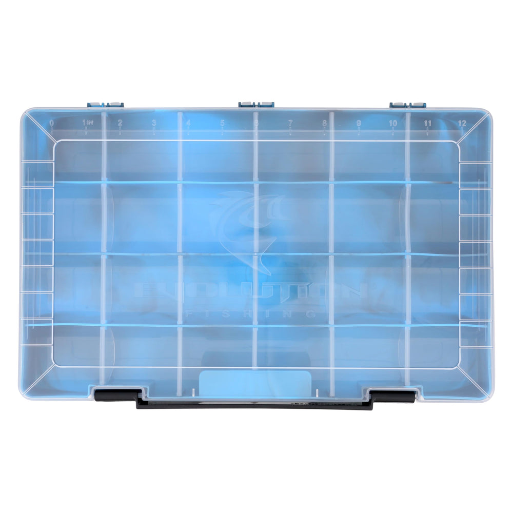 Evolution Outdoor Drift Series QuikLatch red tray with latch demonstrates secure easy access to contents
