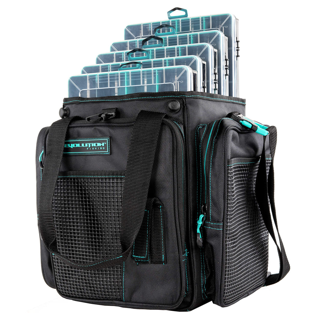 Evolution Outdoor Drift Series topless bag seafoam front view for quick-access tackle storage