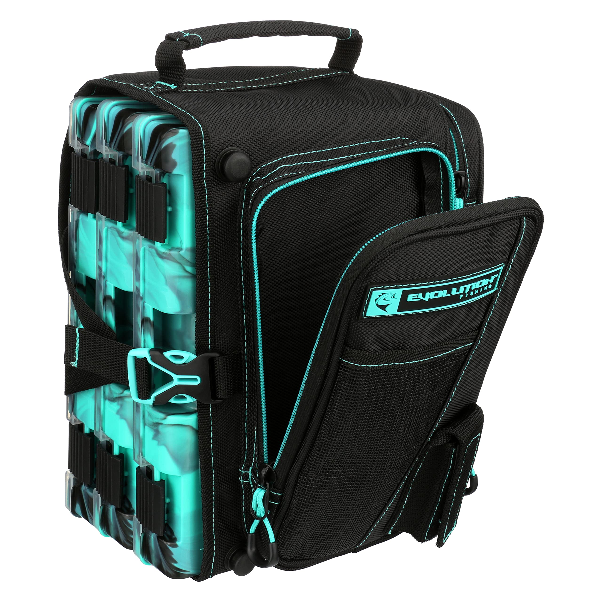Evolution Outdoor Drift Sling Seafoam side pockets with organization-friendly design