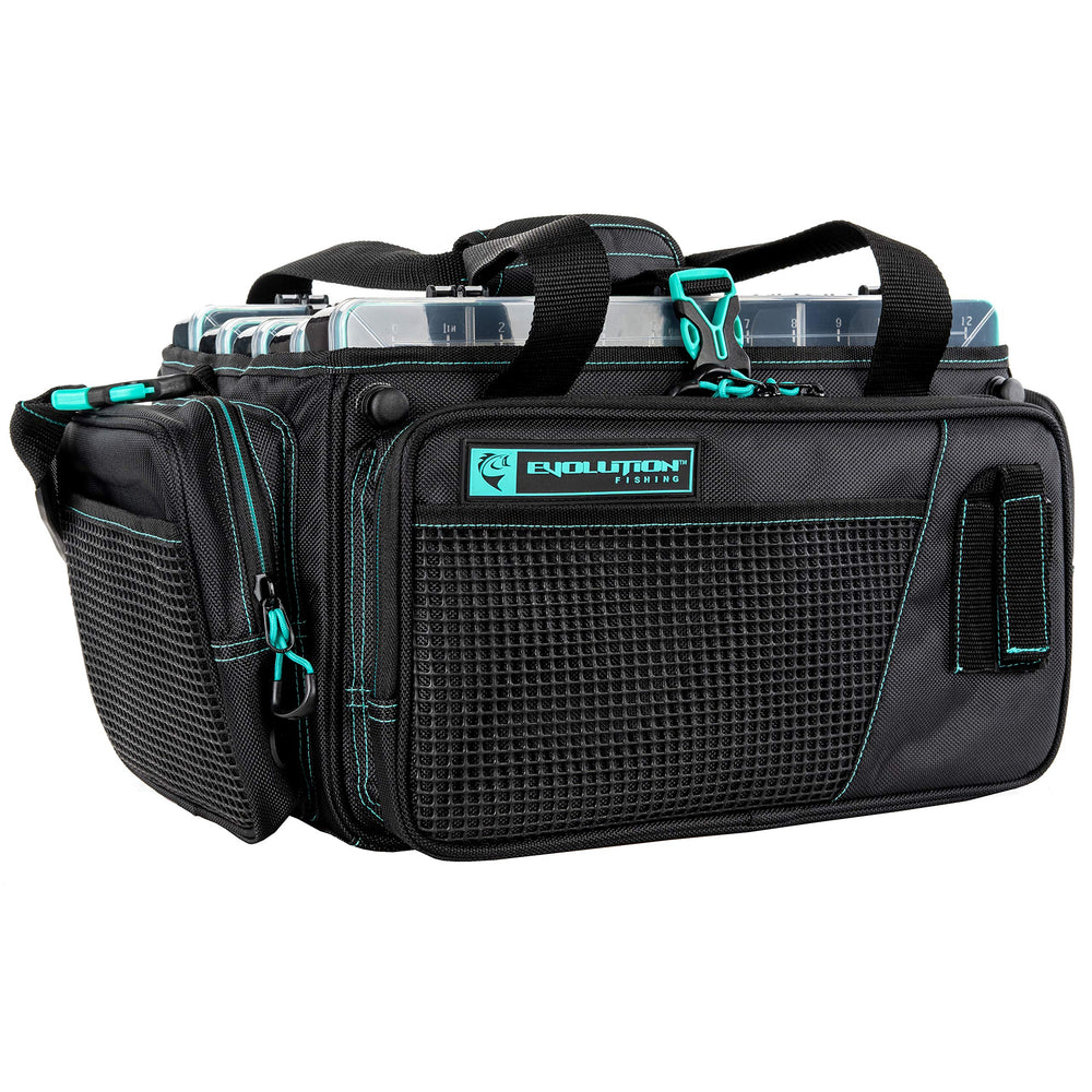 Evolution Outdoor Drift Series topless bag open mouth demonstrates easy access to five 3600 trays.