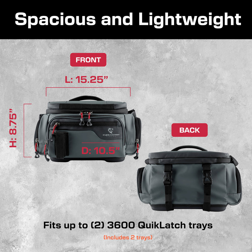 Evolution Outdoor Largemouth 3.0 bag open compartments enable fast lure access