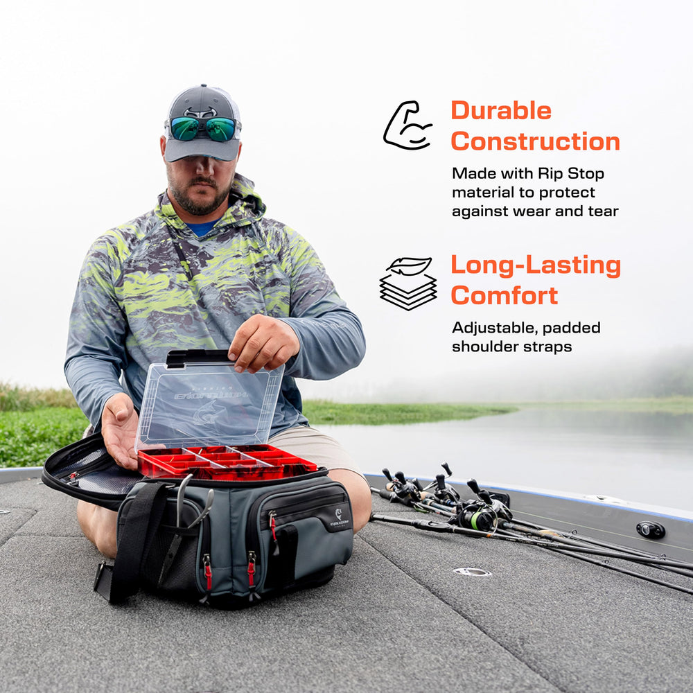 Evolution Outdoor Largemouth 3.0 bag padded shoulder strap ensures comfortable carry