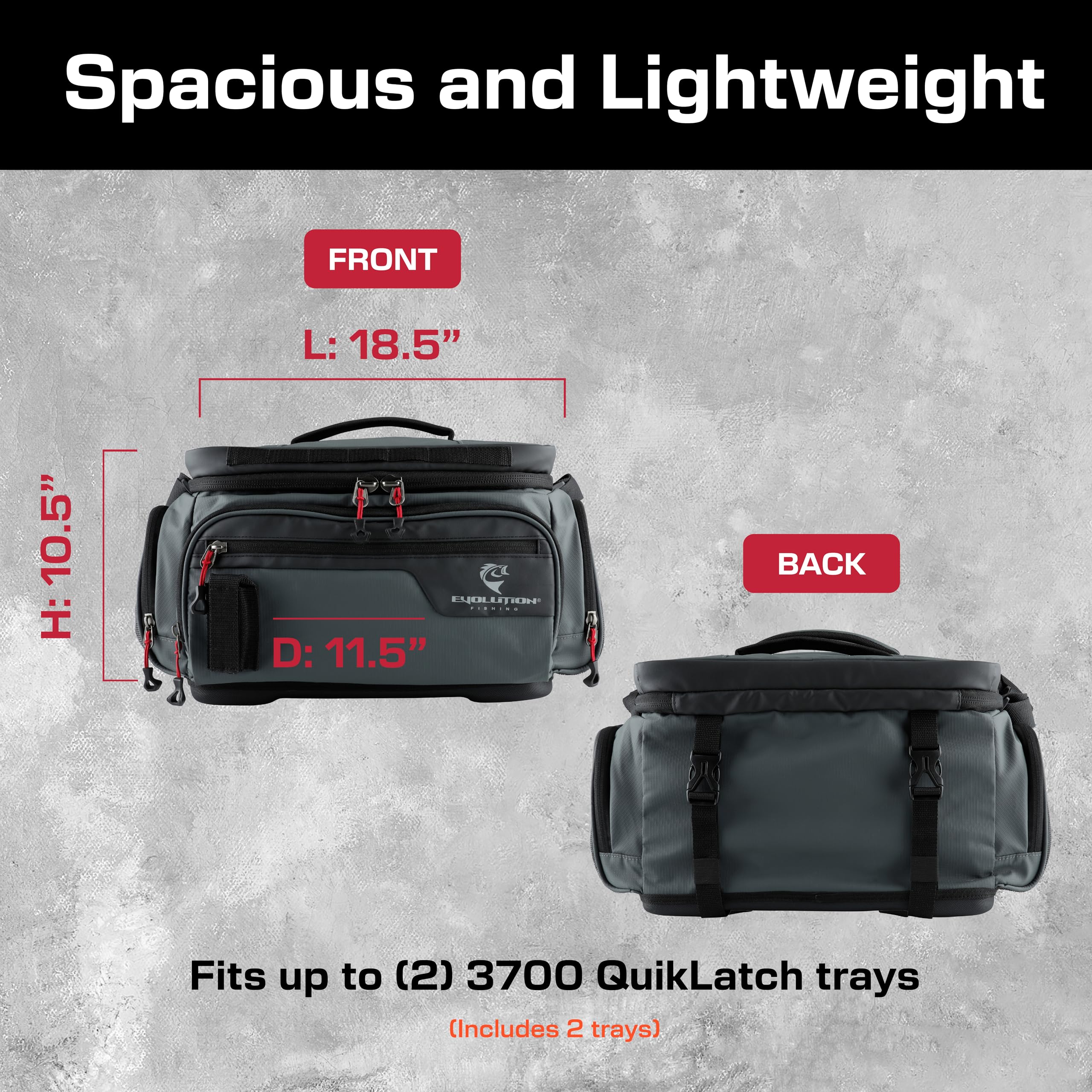 Evolution Outdoor Largemouth 3.0 modular pop-out pockets for fast tackle access.