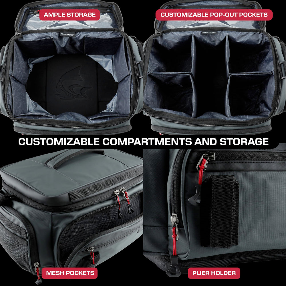 Evolution Outdoor Largemouth 3.0 reverse rip-stop material resists wear and rugged use.