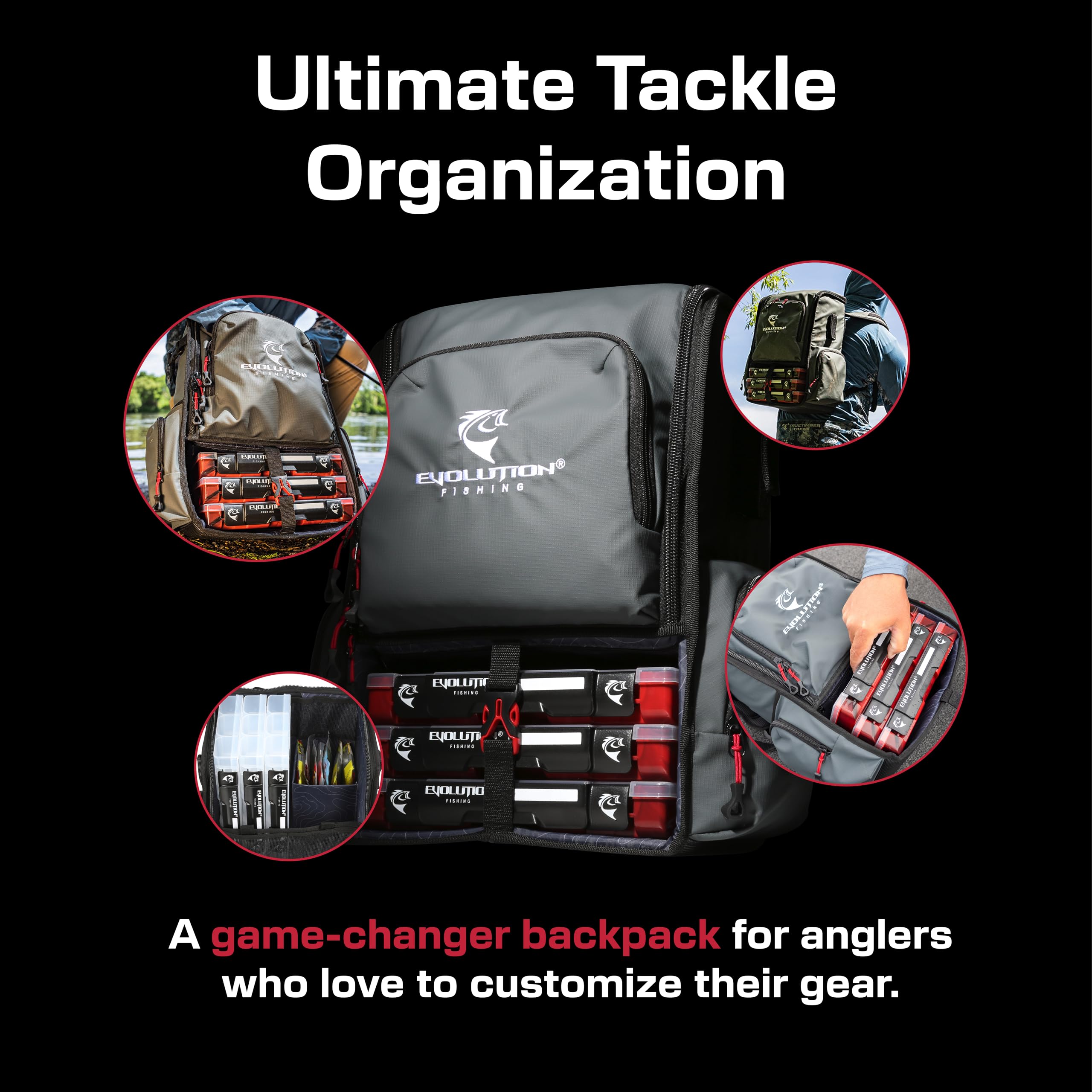 Evolution Outdoor Largemouth 3.0 backpack plier holder within easy reach