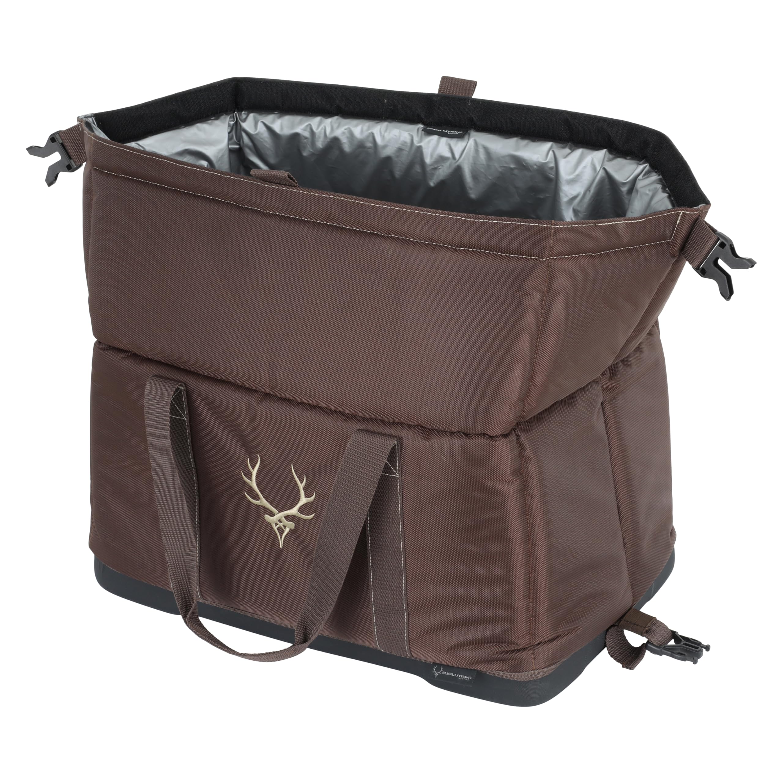 Evolution Outdoor trophy cooler eva bottom provides durable base for rough terrain and stability