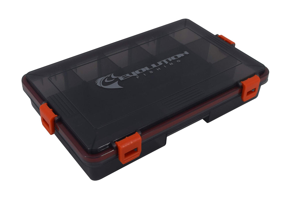 Evolution Outdoor waterproof smoked black 3600 tackle tray for rugged fishing trips