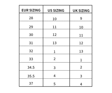 EVOLV Venga sizing guide shows up to two full sizes and two volume options.