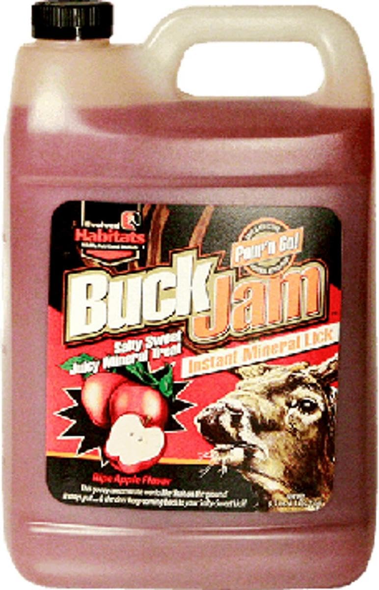 Buck Jam apple flavor enhances year-round mineral site and deer interest