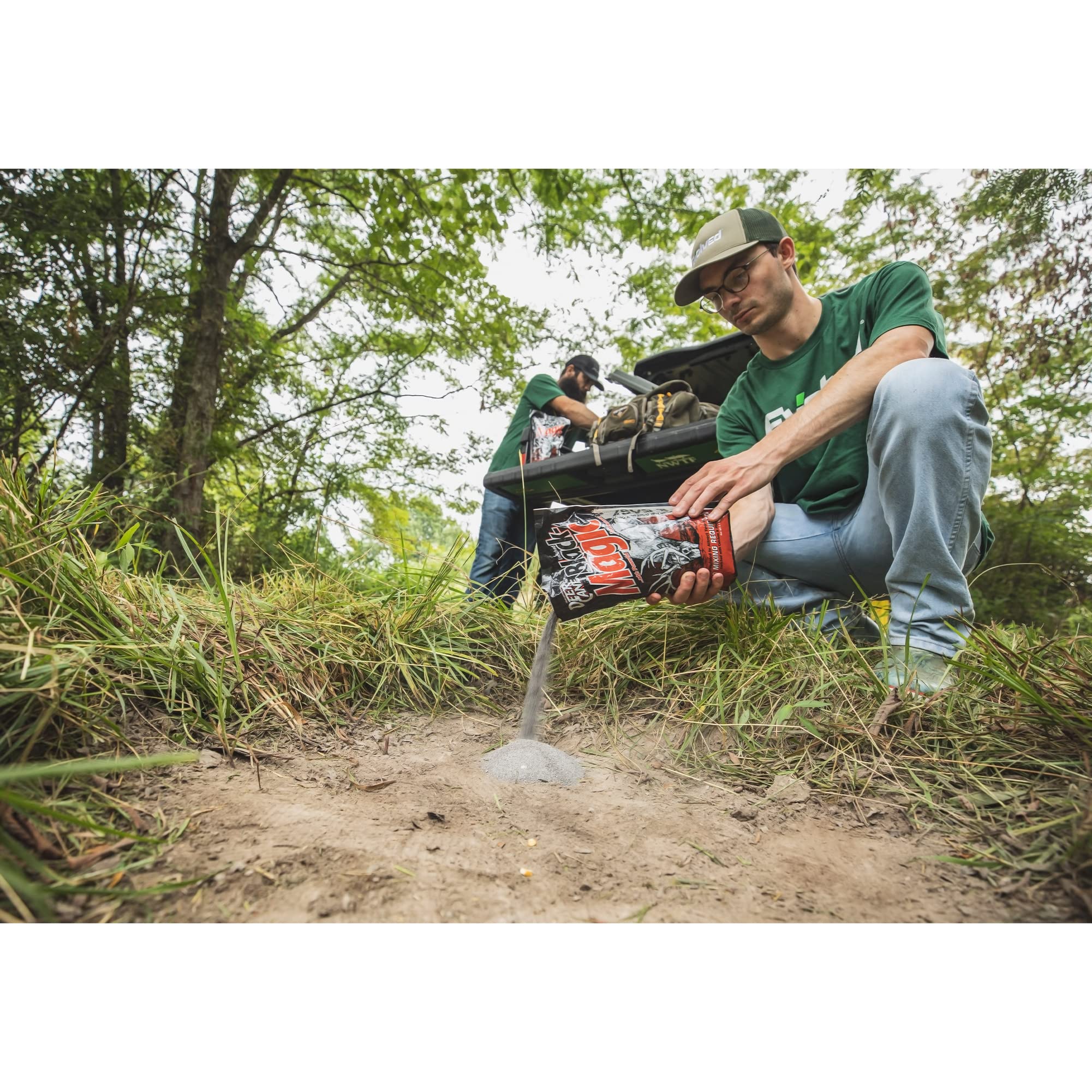 Ground application of Deer Cane Black Magic for easy deployment