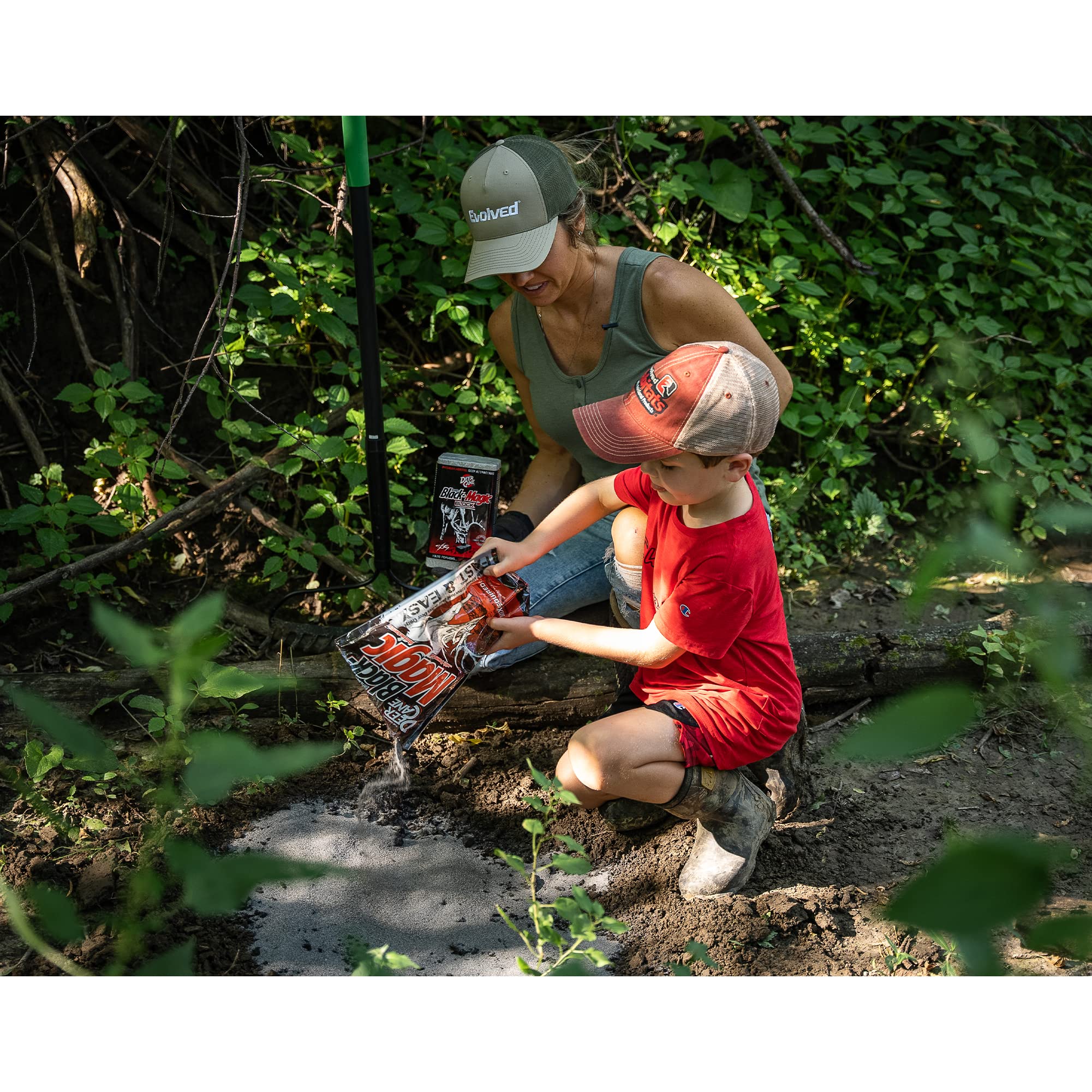 Mixing Deer Cane Black Magic with water for instant liquid application