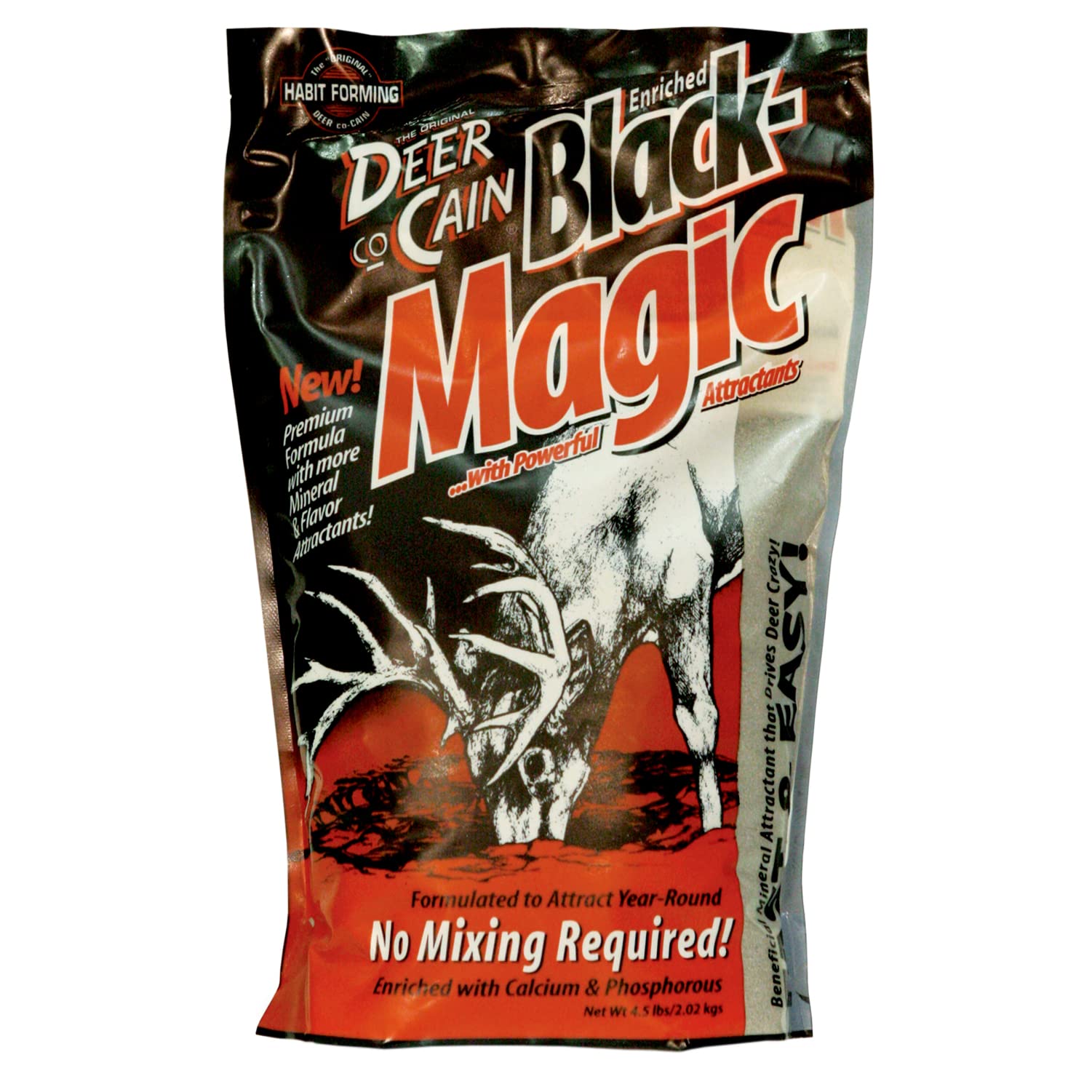 Evolved Habitats Deer Co-Cane Black Magic powder bag attracting deer quickly.