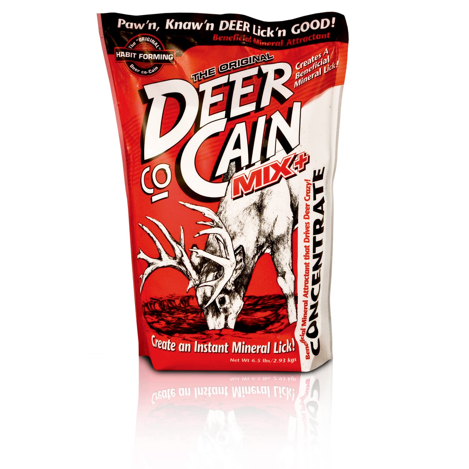 Evolved Habitats Deer Co-Cane powder applied to ground for quick mineral site activation.