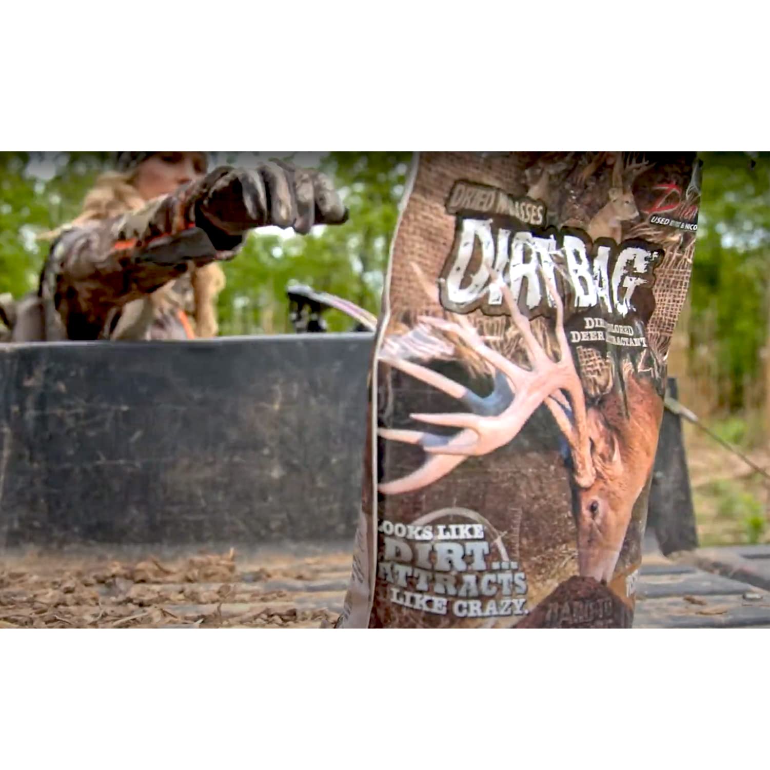 Evolved Habitats DirtBag UV glow from Glo-Cote visible to deer, discreet to humans
