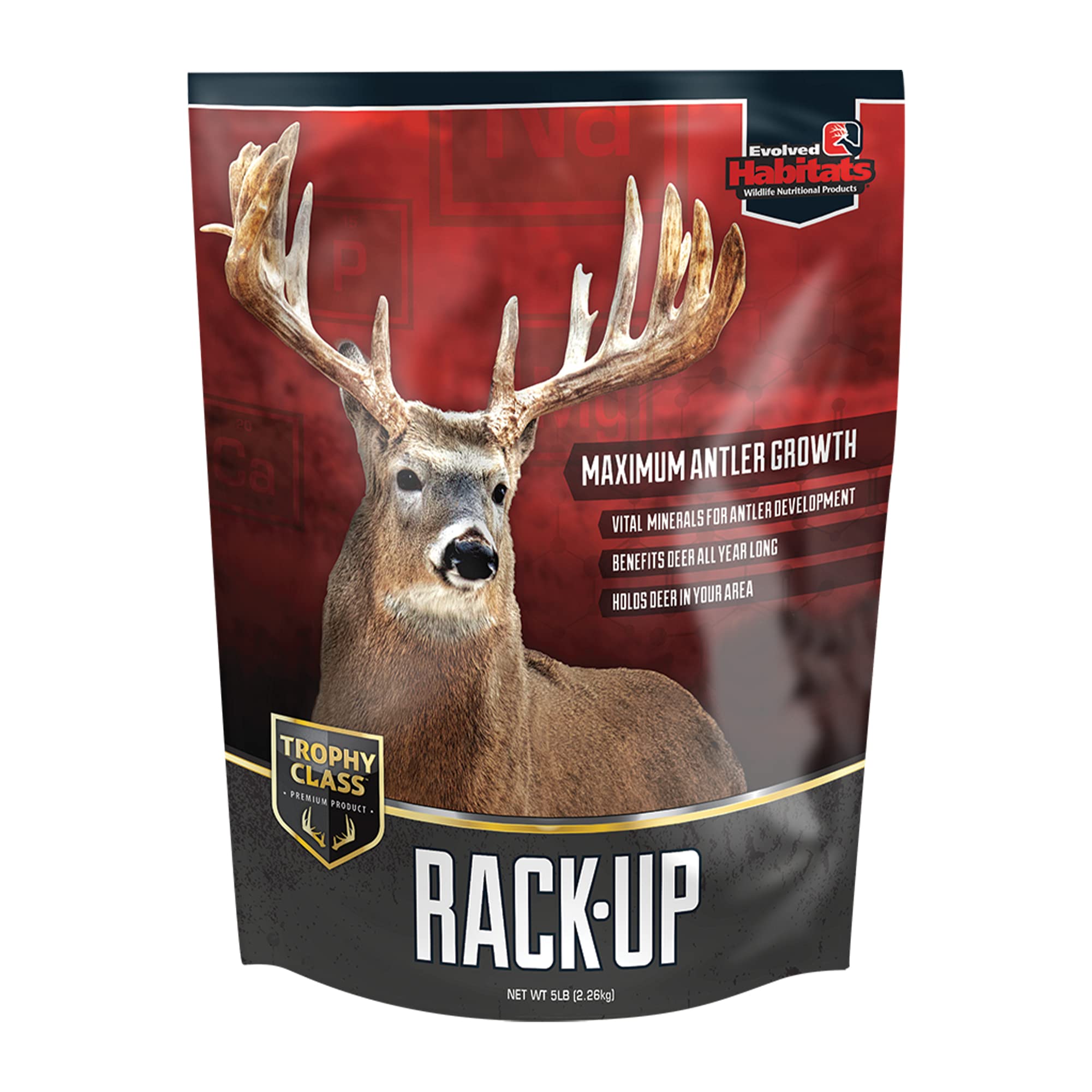 Evolved Habitats Rack-Up mineral attractant bag establishes a year-round deer site.