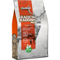 Evolved Harvest Rack'M Radish Pro forage for deer in a food plot