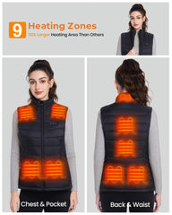 Evonicc heated vest for women abdomen heat centers warmth for steady all-day warmth