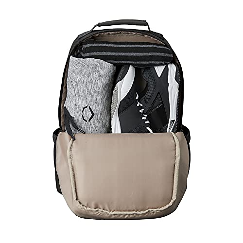 EvoShield Exec Backpack black organized interior with multiple pockets.