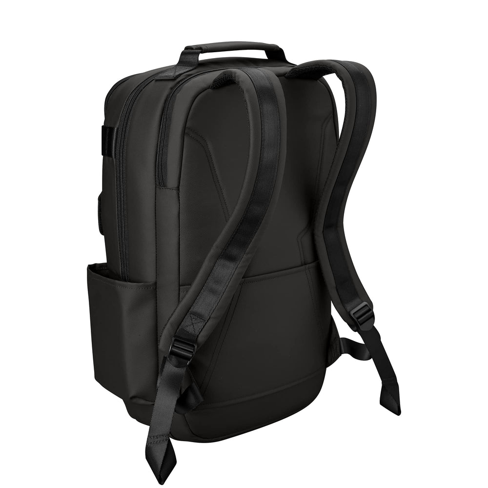 EvoShield Exec Backpack black tablet compartment with divider and pen loop for organization.