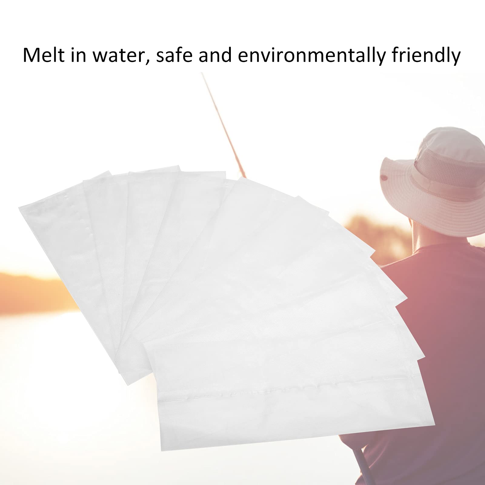EVTSCAN biodegradable PVA fishing bag dissolves safely in cold water.