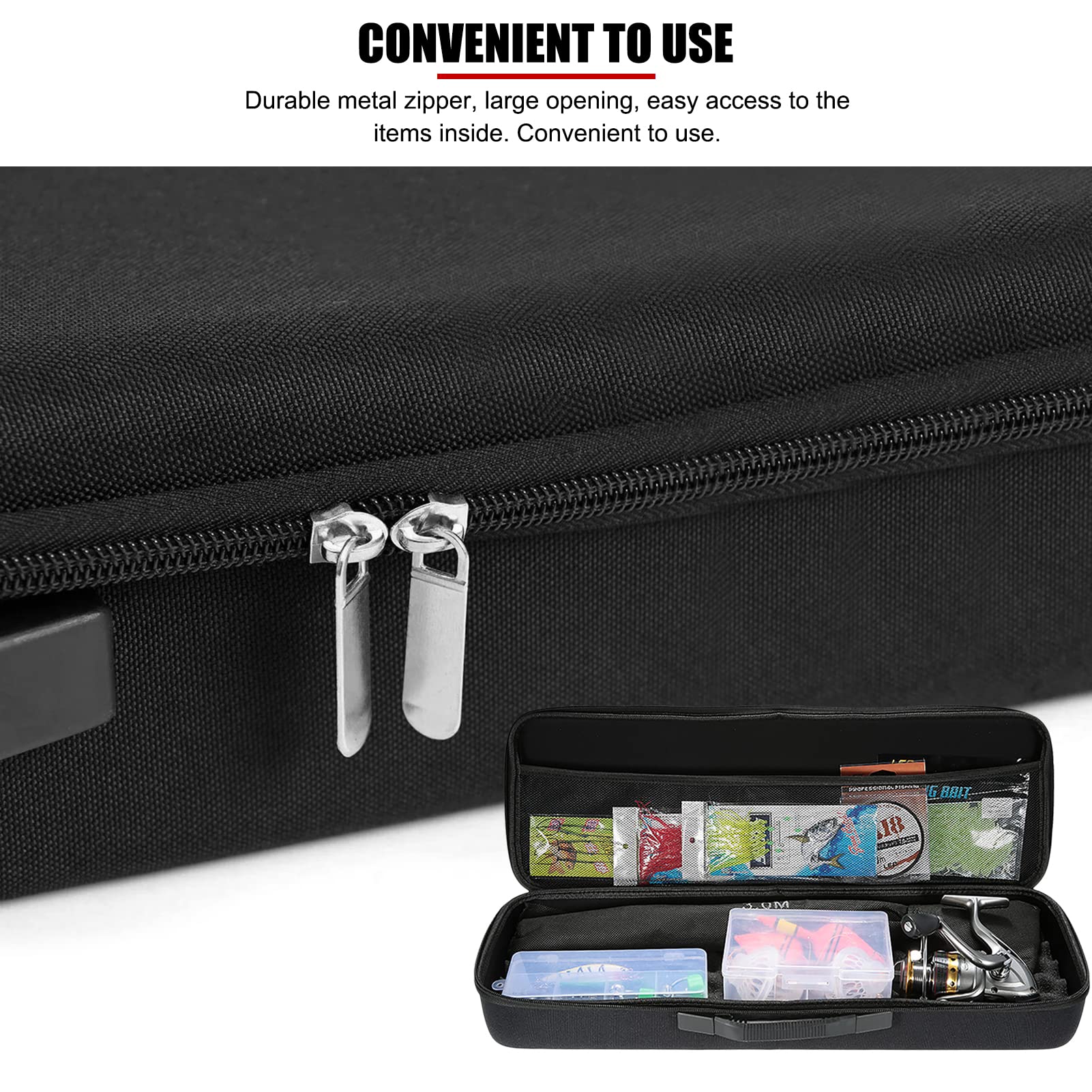 EVTSCAN metal zipper ensures quick, secure access to gear.