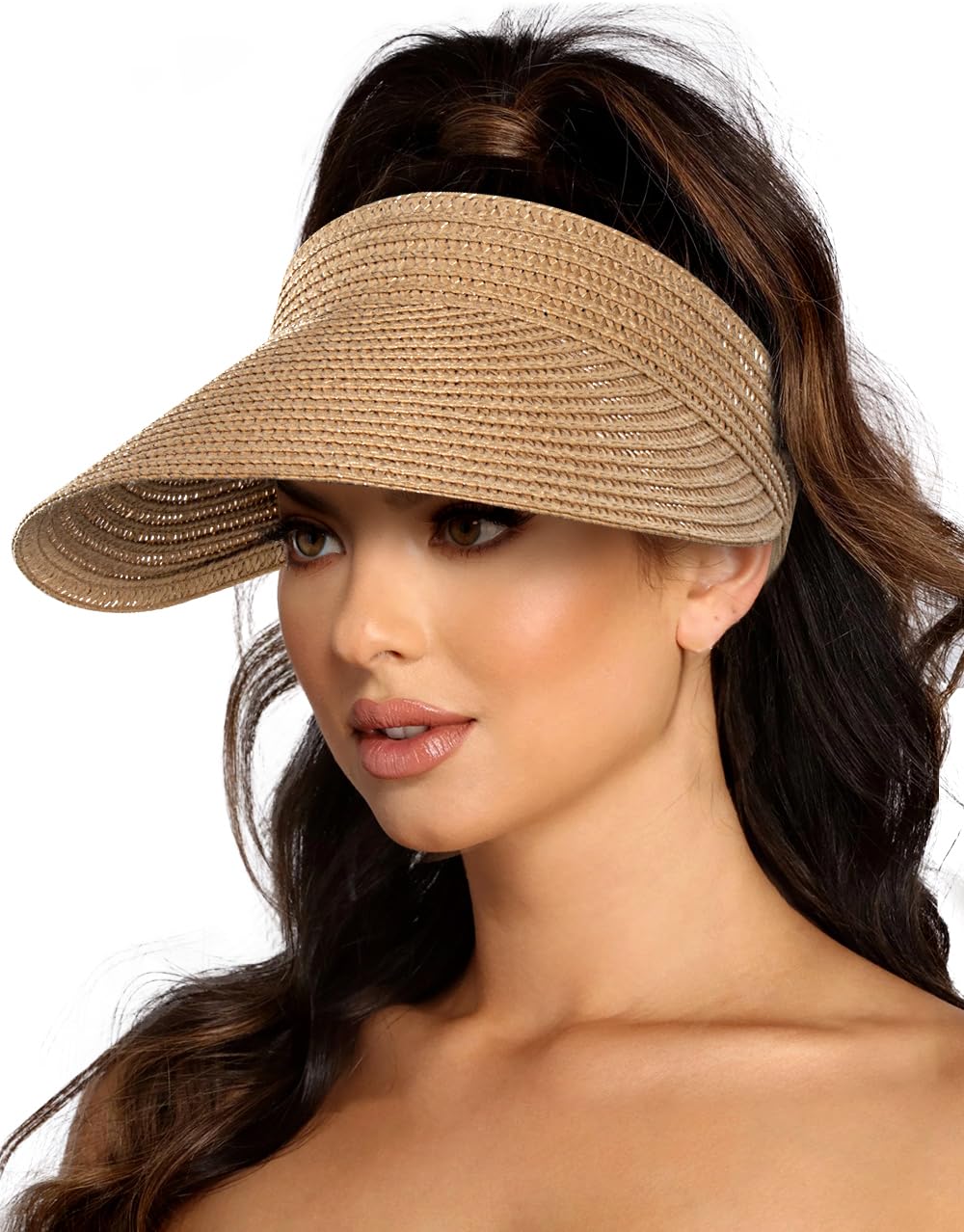 EW East Water beach sun visor hat with wide brim shading sunny day details