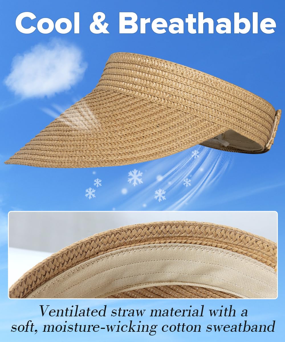 Foldable travel-friendly beach hat in khaki