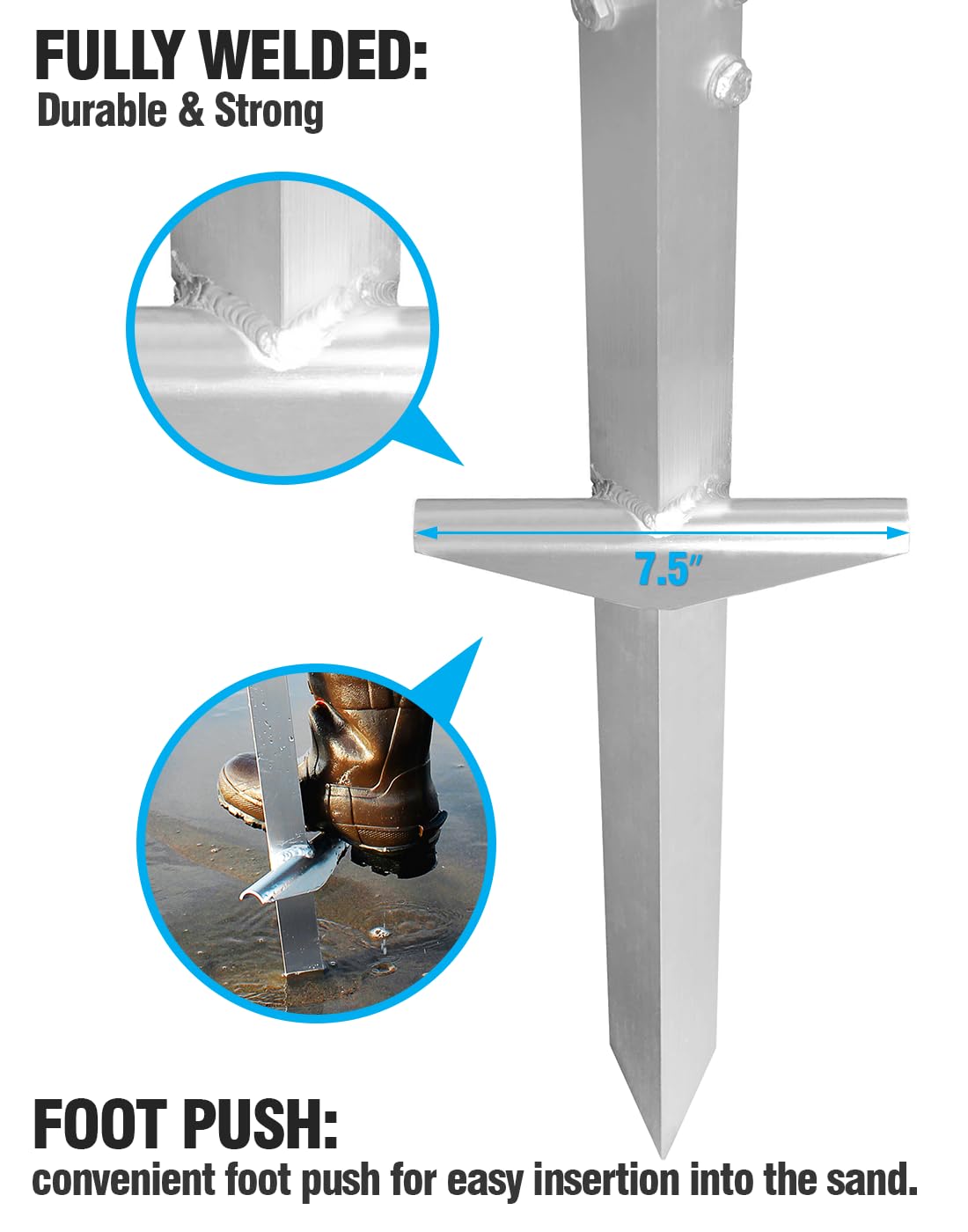 Bait box attached to spike with drainage holes