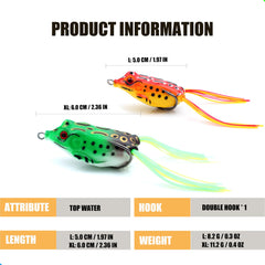 EXAURAFELIS topwater frog lure - large Ray frog with green belly