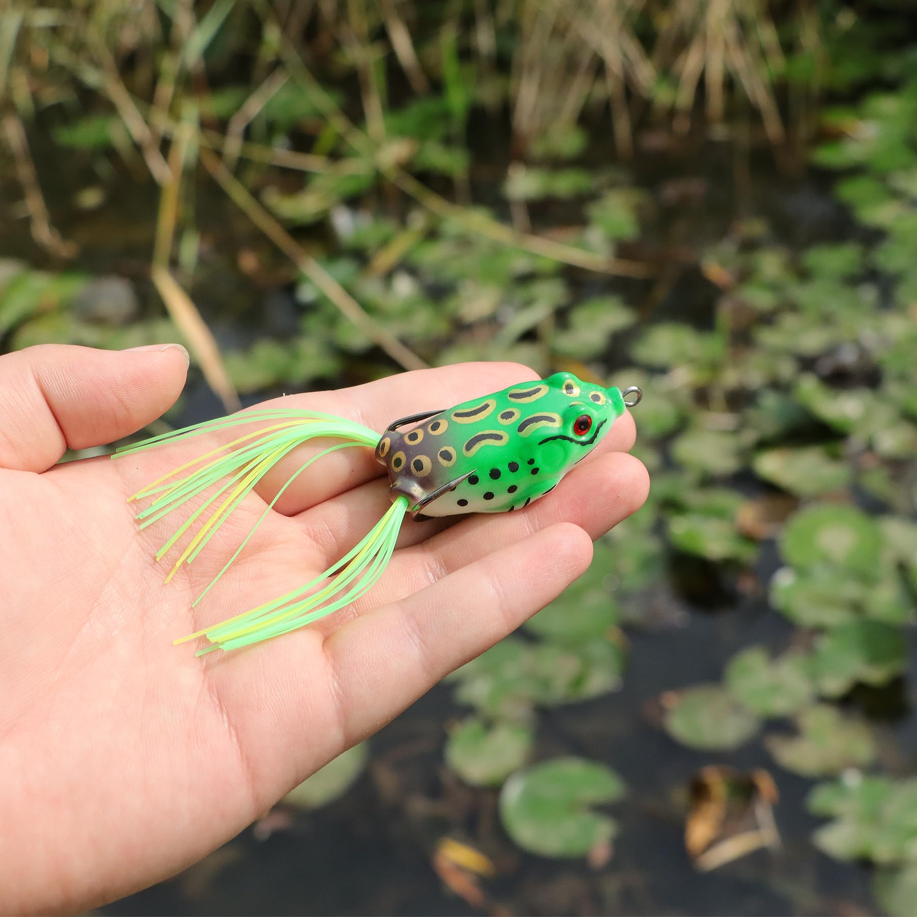 EXAURAFELIS soft plastic frog bait close-up
