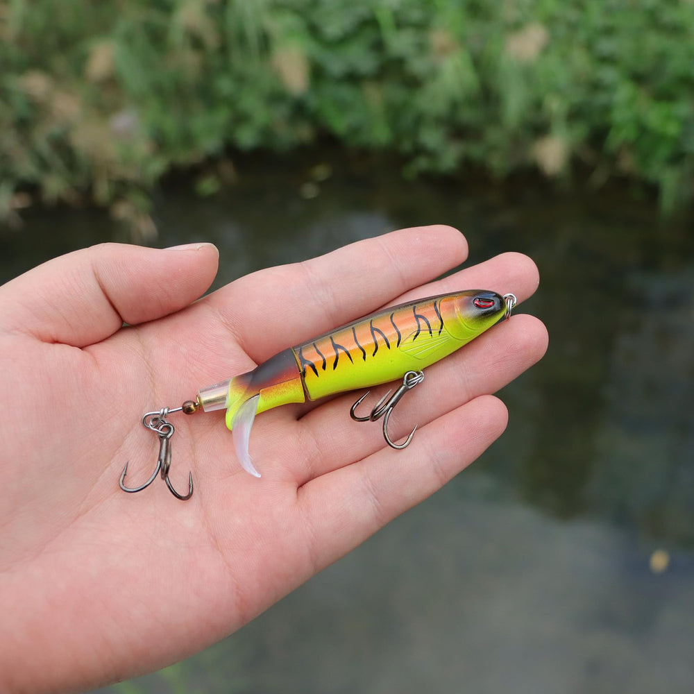Top view of the 5-piece EXAURAFELIS Whopper Plopper kit