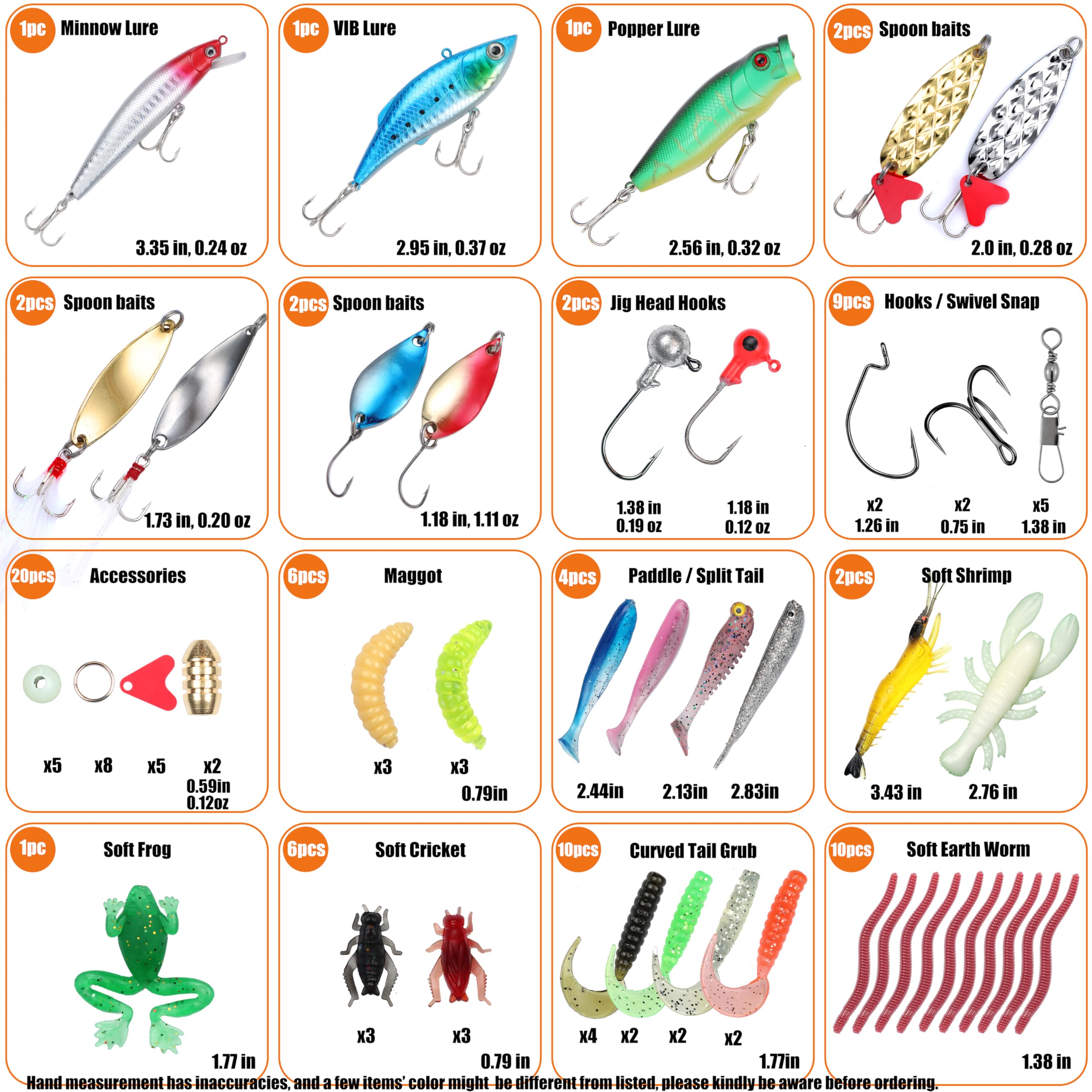 Crankbait lures included in EXAURAFELIS kit
