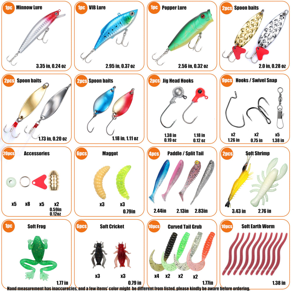 Crankbait lures included in EXAURAFELIS kit