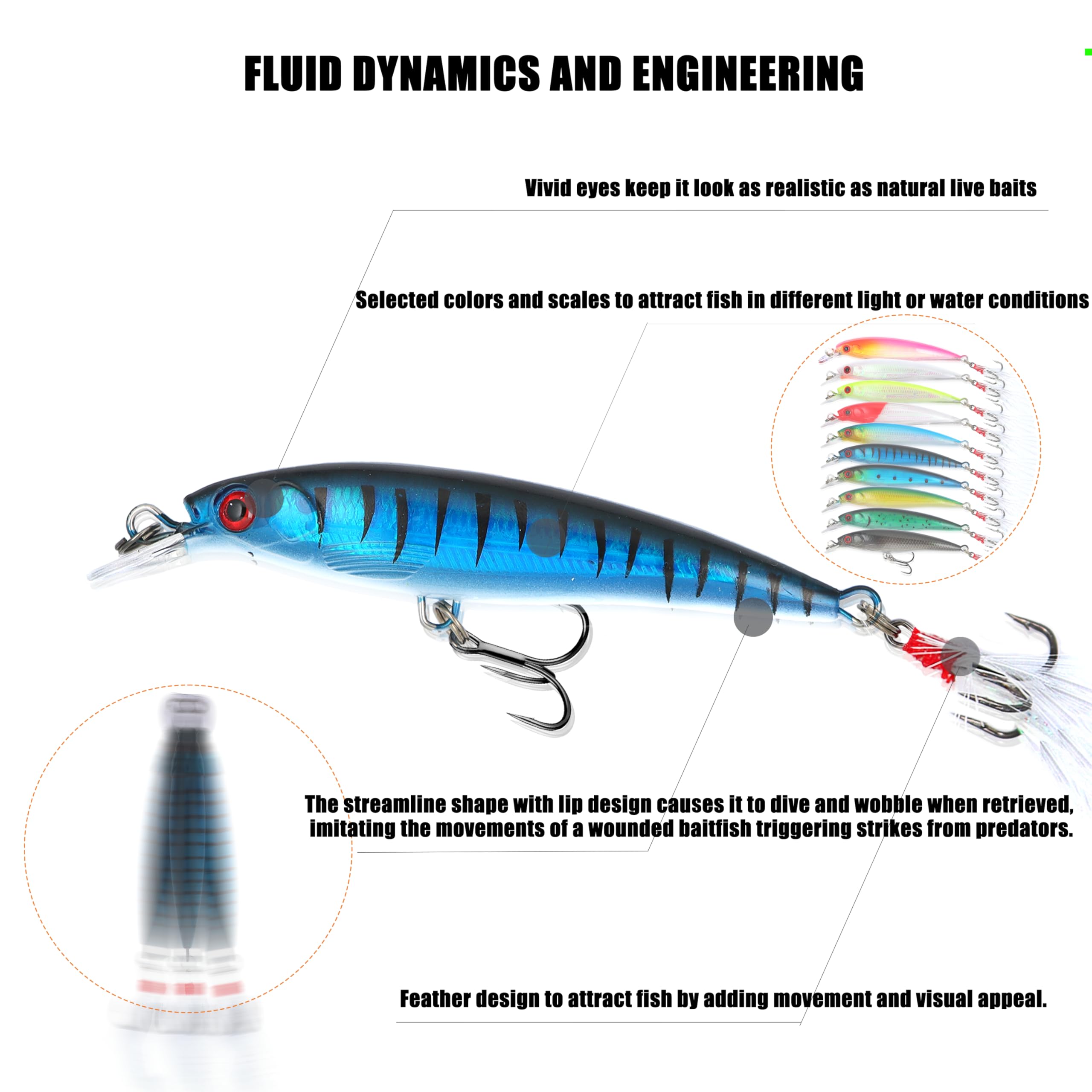 Inside rattling balls of EXAURAFELIS Minnow lure for attraction