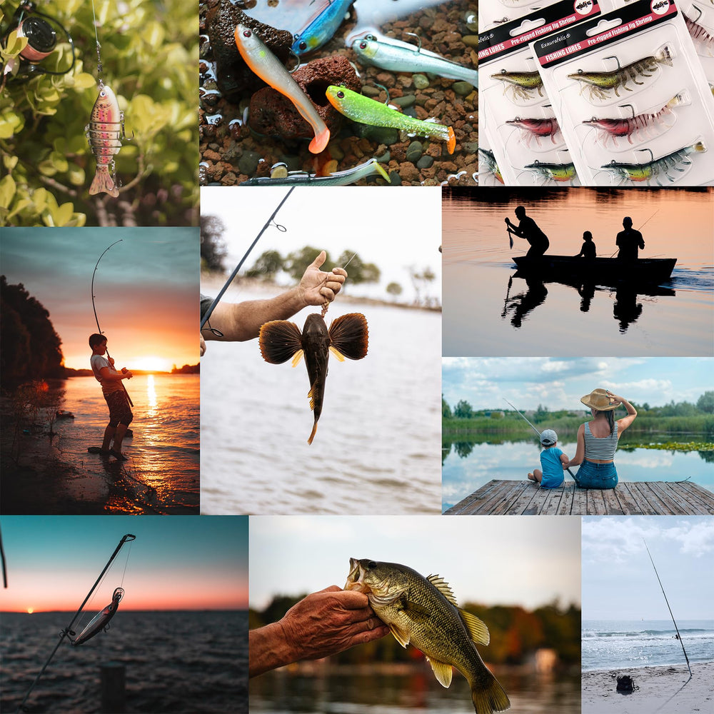 Multi-species fishing using paddle tail swimbaits in action