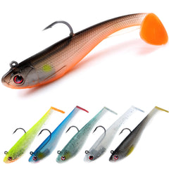 Paddle tail swimbait with paddle at the tail ready for fishing