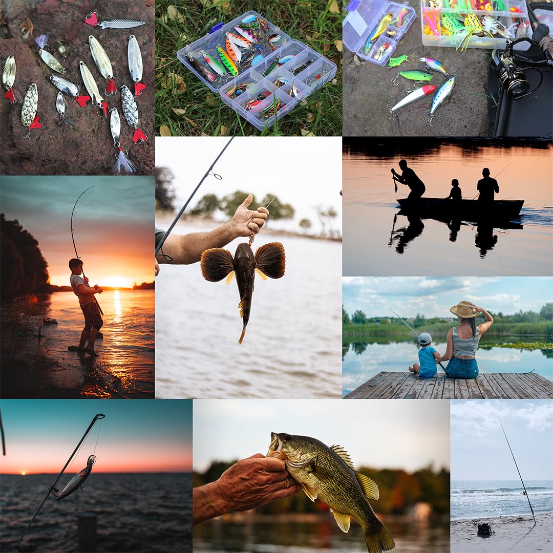 Complete 10-piece lure kit with tackle box