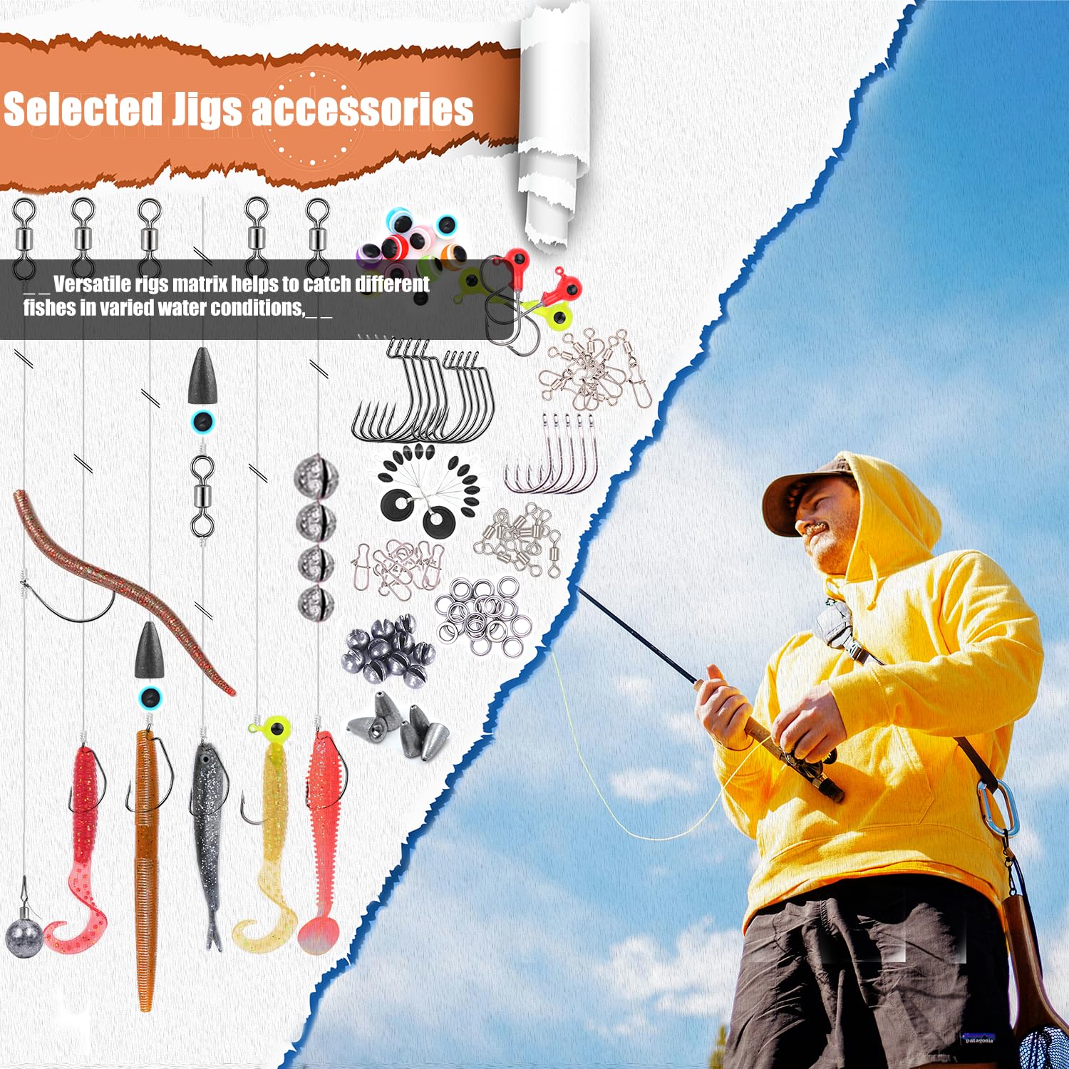 Versatile freshwater and saltwater fishing lures and accessories