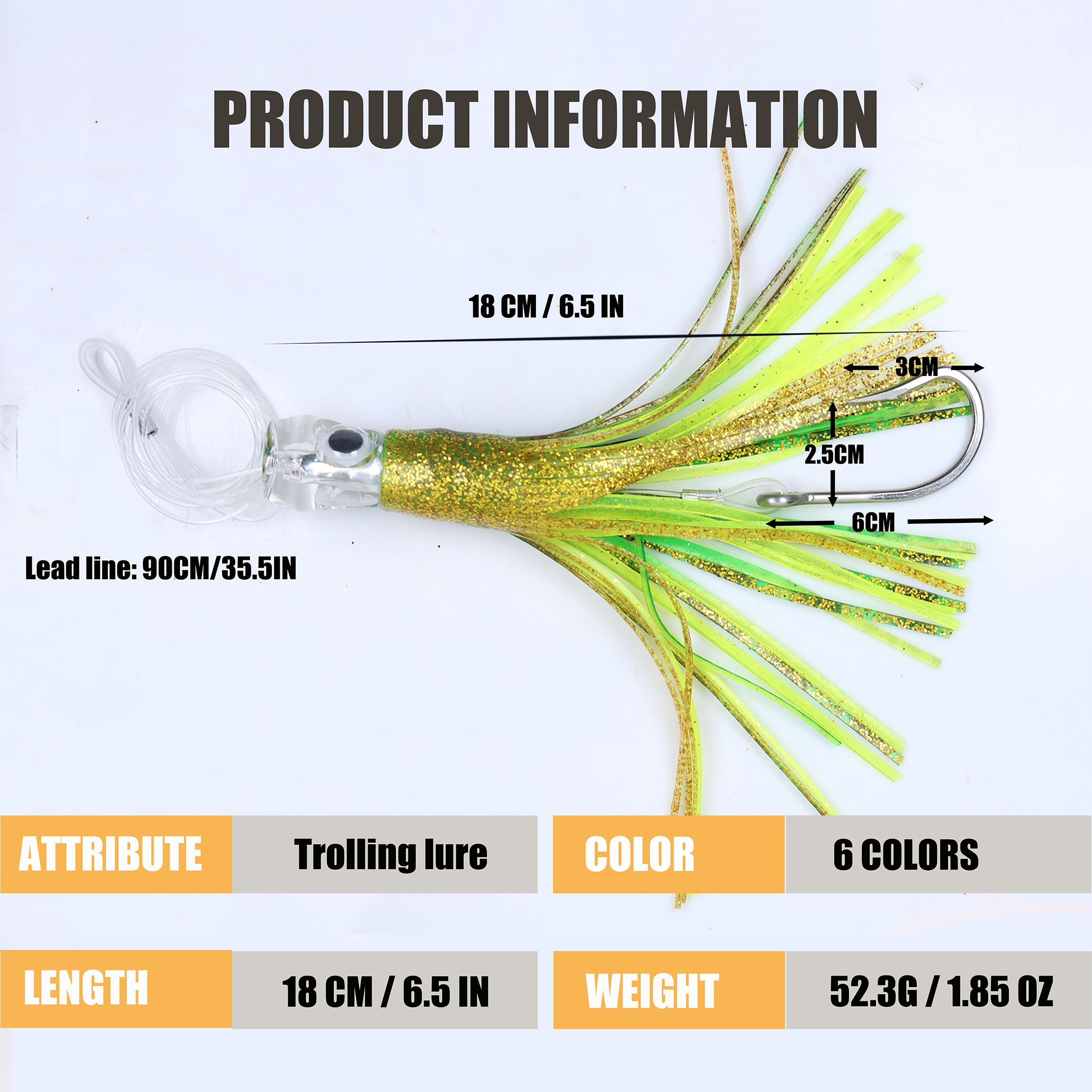 EXAURAFELIS 6.5-Inch Trolling Lure Kit - color option 2