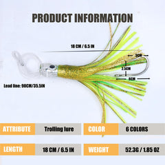 EXAURAFELIS 6.5-Inch Trolling Lure Kit - color option 2