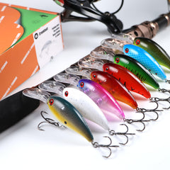 Crankbait lure showing wobble and action underwater