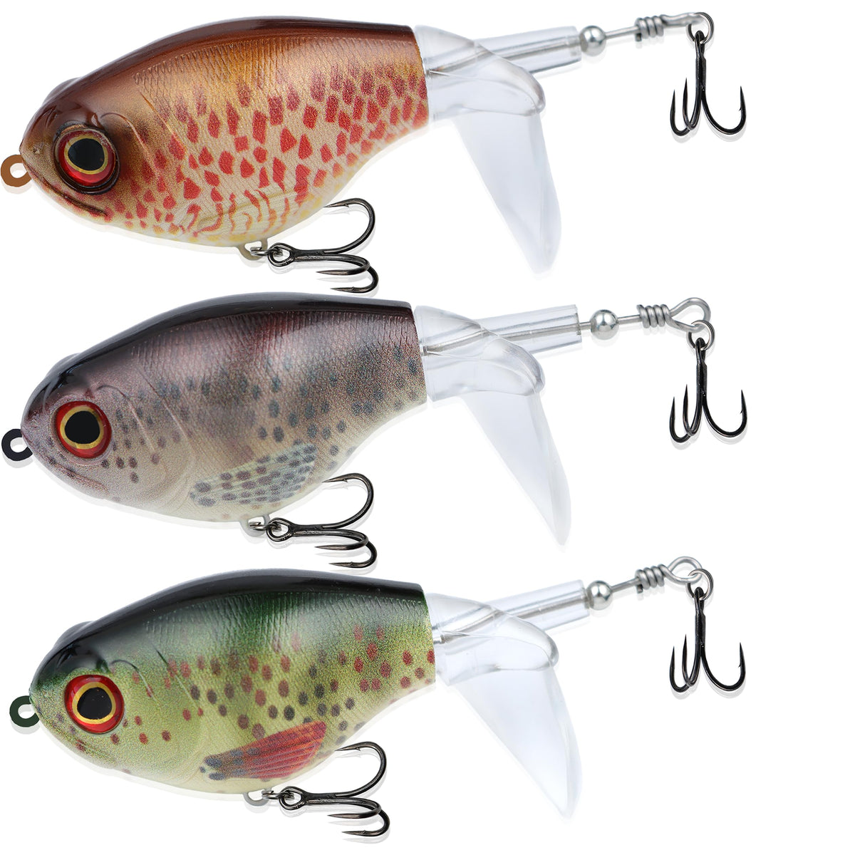 EXAURAFELIS Whopper Plopper topwater lure - close-up front view
