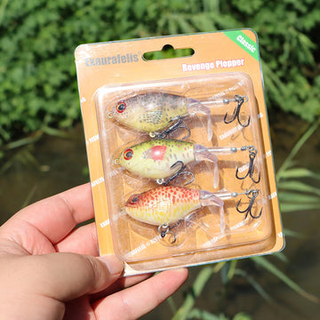 Whopper Plopper lure spinning tail creates splash - side view