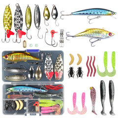 Exaurafelis 29-piece saltwater fishing lures kit with minnow and spoon lures